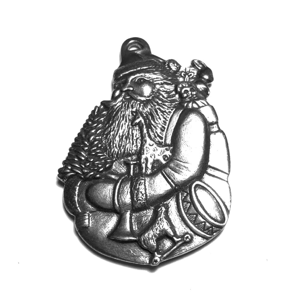 Vintage 1988 Danforth Pewter Santa Claus Pendant